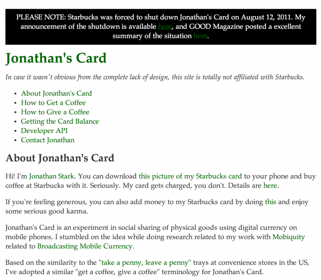jonathan's card